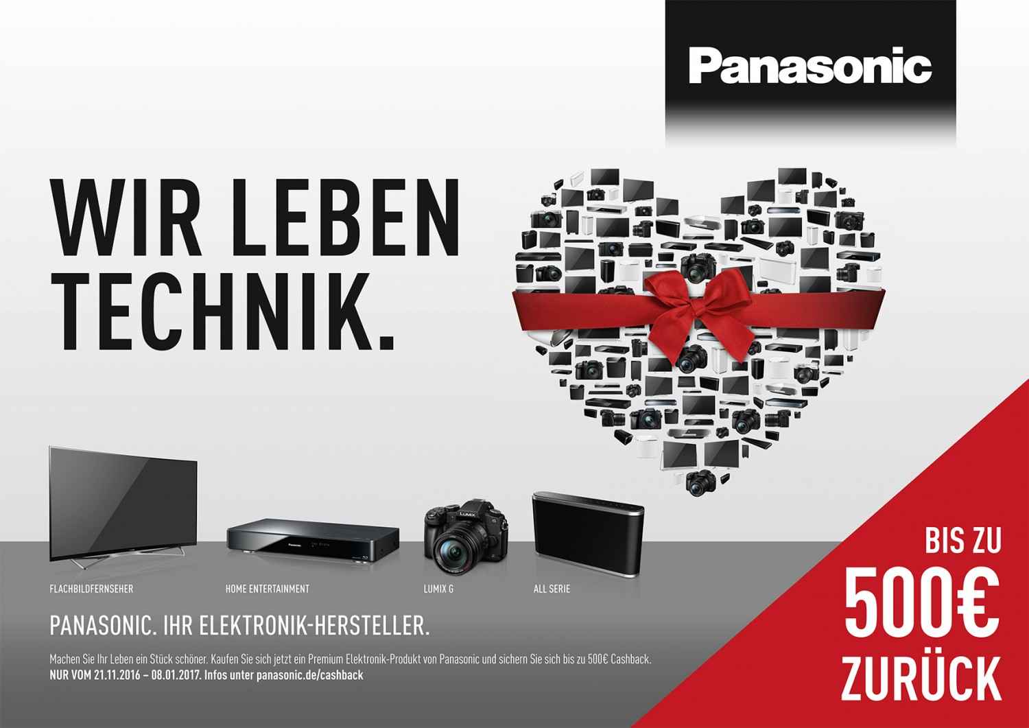 Heimkino Bis zu 500 Euro zurück: Cashback-Aktion bei Panasonic für Flat-TVs, Blu-ray-Player und Soundsysteme - News, Bild 1