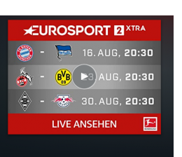 TV Fußball Bundesliga live: Eurosport-Player auch in der neuen Saison über Amazon Prime Video - News, Bild 1