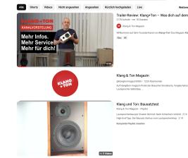 Marke: YouTube-Kanal der Klang+Ton gestartet, Bild 1 HiFi YouTube-Kanal der Klang+Ton gestartet - News, Bild 1