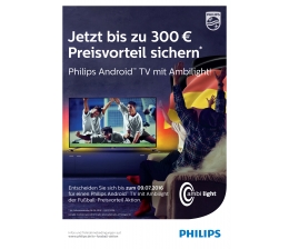 TV 22 Geräte, bis zu 300 Euro Rabatt: Philips mit Fernseher-Aktion zur Fußball-EM - News, Bild 1