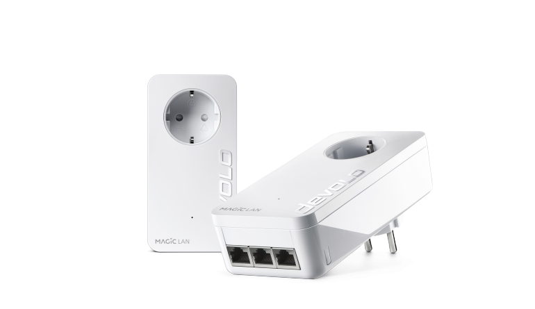 Smart Home Neuer Devolo Magic 2 LAN triple: Schneller Powerline-Adapter mit drei Gigabit-LAN-Anschlüssen - News, Bild 1