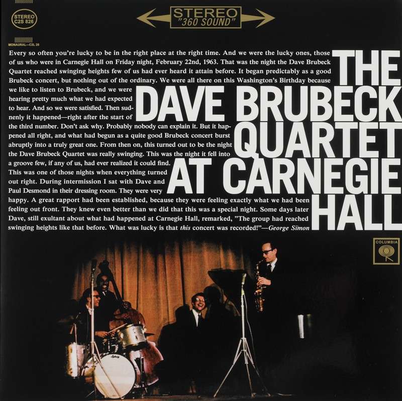 Schallplatte Dave Brubeck Quartet – At Carnegie Hall (Columbia / Speakers Corner) im Test, Bild 1