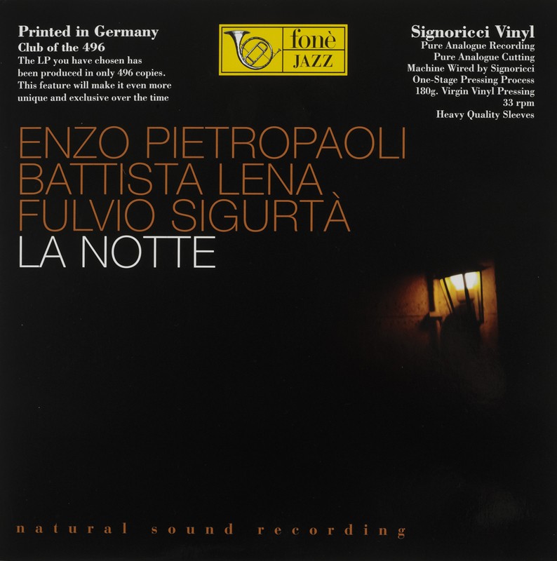 Schallplatte Enzo Pietropaoli, Battista Lena & Fulvio Sigurtà – La Notte (Fone) im Test, Bild 1