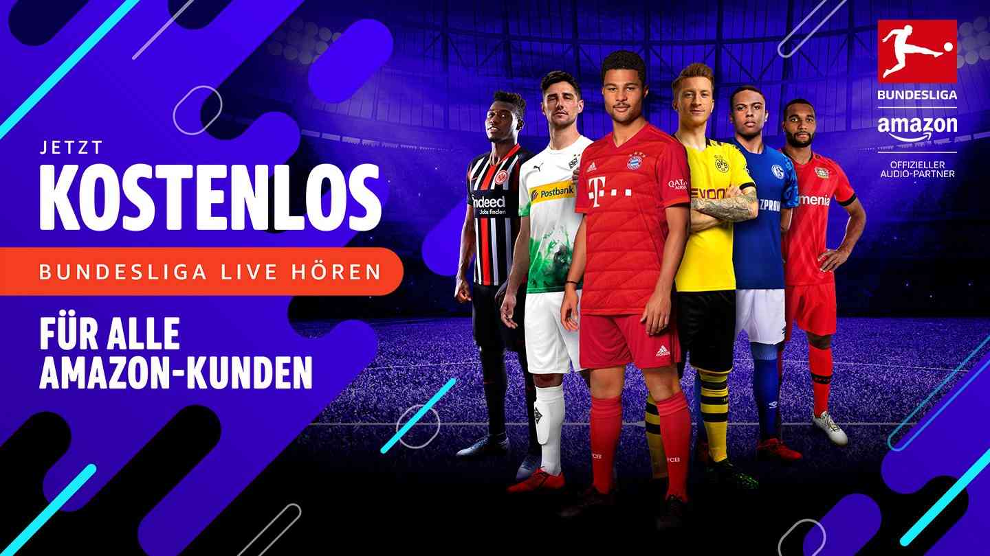 Amazon Amazon-Kunden hören ab sofort Bundesliga, den DFB-Pokal und die Champions League kostenlos, Bild 1 HiFi Amazon-Kunden hören ab sofort Bundesliga, den DFB-Pokal und die Champions League kostenlos - News, Bild 1