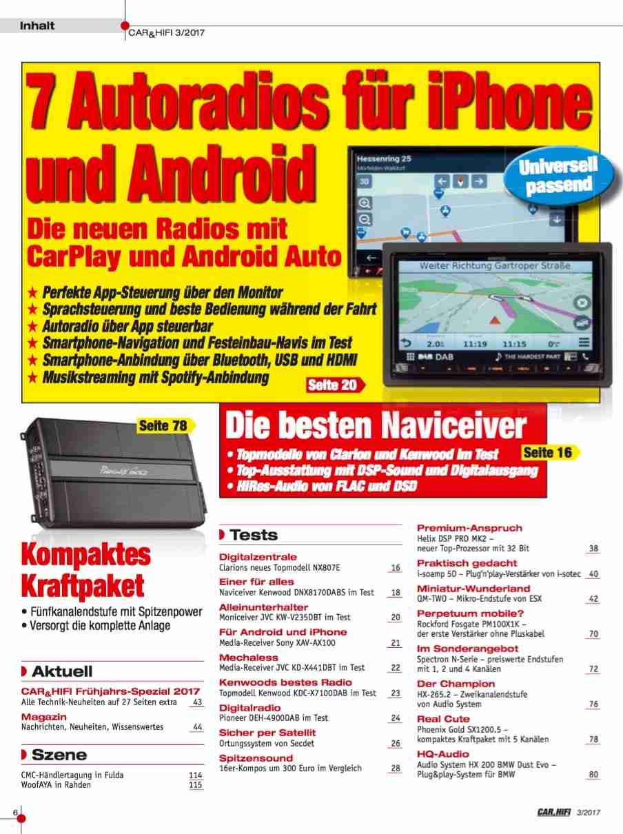 Car-Media 7 Autoradios für Android und iPhone in der neuen „Car&HiFi“ - Die besten Naviceiver, Bild 2 Car-Media 7 Autoradios für Android und iPhone in der neuen „Car&HiFi“ - Die besten Naviceiver - News, Bild 2