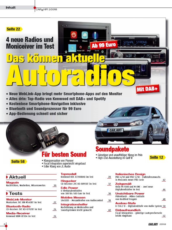 Car-Media Das können aktuelle Autoradios: 4 neue Radios und Moniceiver in der „CAR&HIFI“ - News, Bild 2