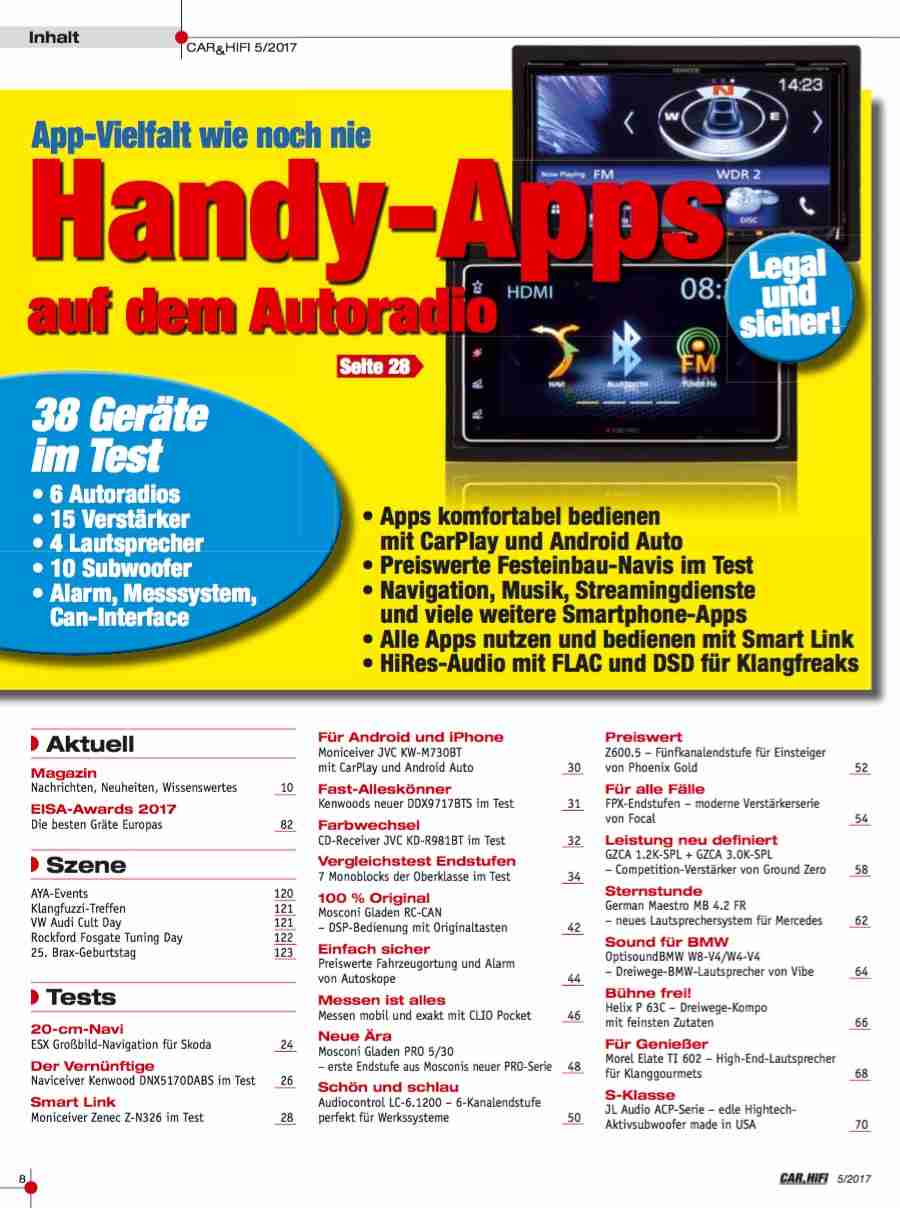 Car-Media In der neuen „CAR&HIFI“: 38 Tests - So viele Handy-Apps auf dem Autoradio wie noch nie - News, Bild 2