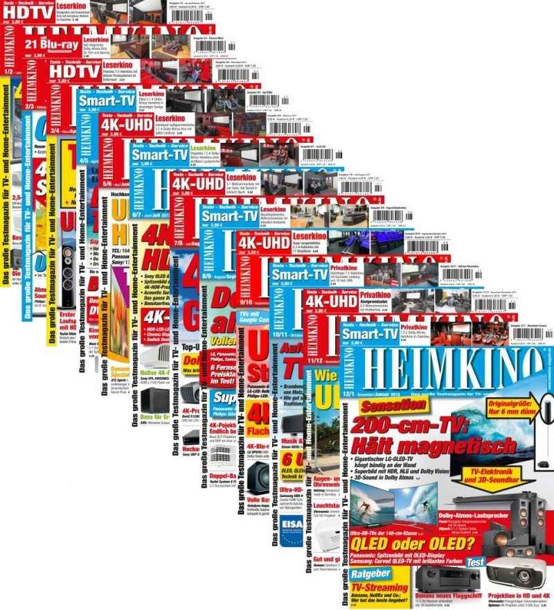 Heimkino Ein Jahrgang komplett: „HEIMKINO“, „Klang & Ton“ und Co. von 2017 im Bundle, Bild 1 Heimkino Ein Jahrgang komplett: „HEIMKINO“, „Klang & Ton“ und Co. von 2017 im Bundle - News, Bild 1