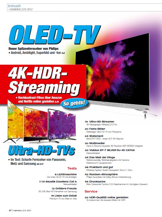 Heimkino In der neuen „HEIMKINO“: So klappt 4K-HDR-Streaming - UHD-TVs im Test - News, Bild 2