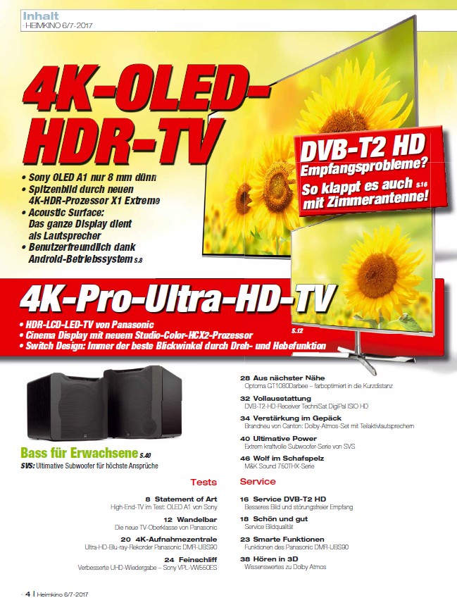 Heimkino In der neuen „HEIMKINO“: Sonys OLED A1 mit HDR - Das ganze Display dient als Lautsprecher - News, Bild 2
