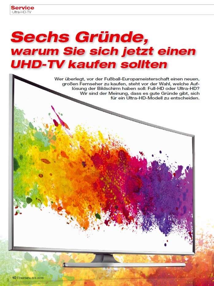 Heimkino UHD-Fernseher schon jetzt kaufen? - Die neue „HEIMKINO“ kennt schlagkräftige Argumente - News, Bild 2