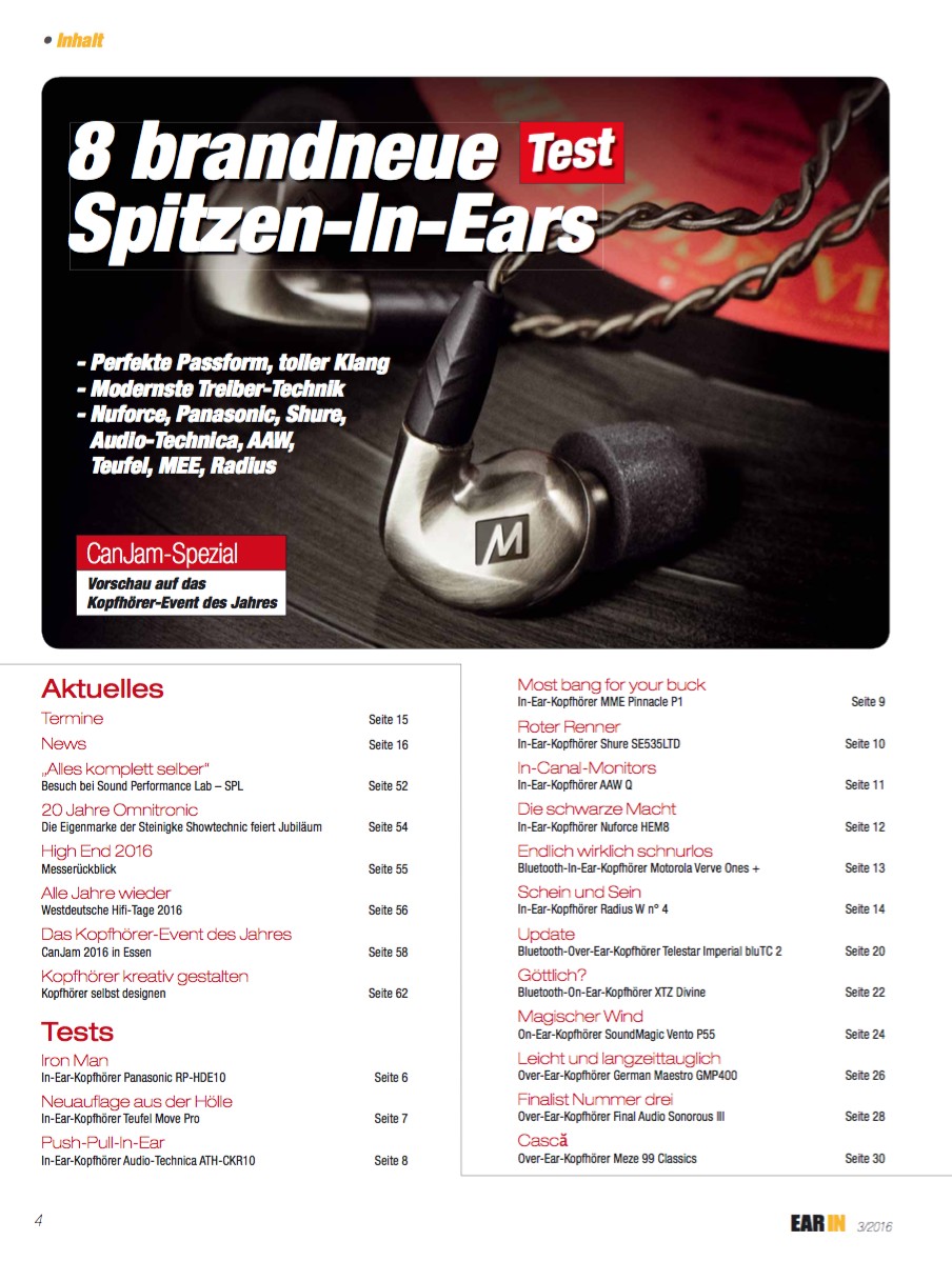 HiFi Die neue „Ear In“ ist da: Acht aktuelle Spitzen-In-Ears im Test - Studio- vs. Style-Kopfhörer - News, Bild 2