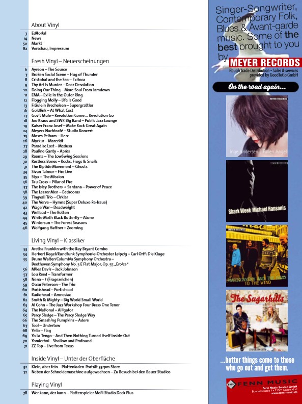 HiFi In der neuen  „Vinyl“: 31 aktuelle LP-Neuerscheinungen und 19 Vinylklassiker - News, Bild 3