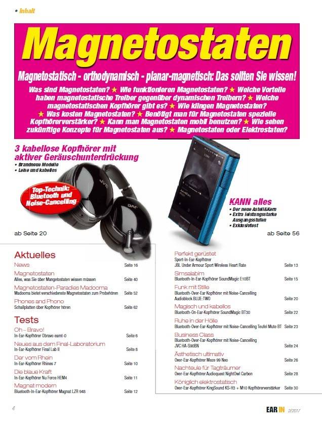 HiFi Magnetostaten: Das sollten Sie wissen - Die besten hochwertigen Kopfhörer in der neuen „EAR IN“ - News, Bild 2