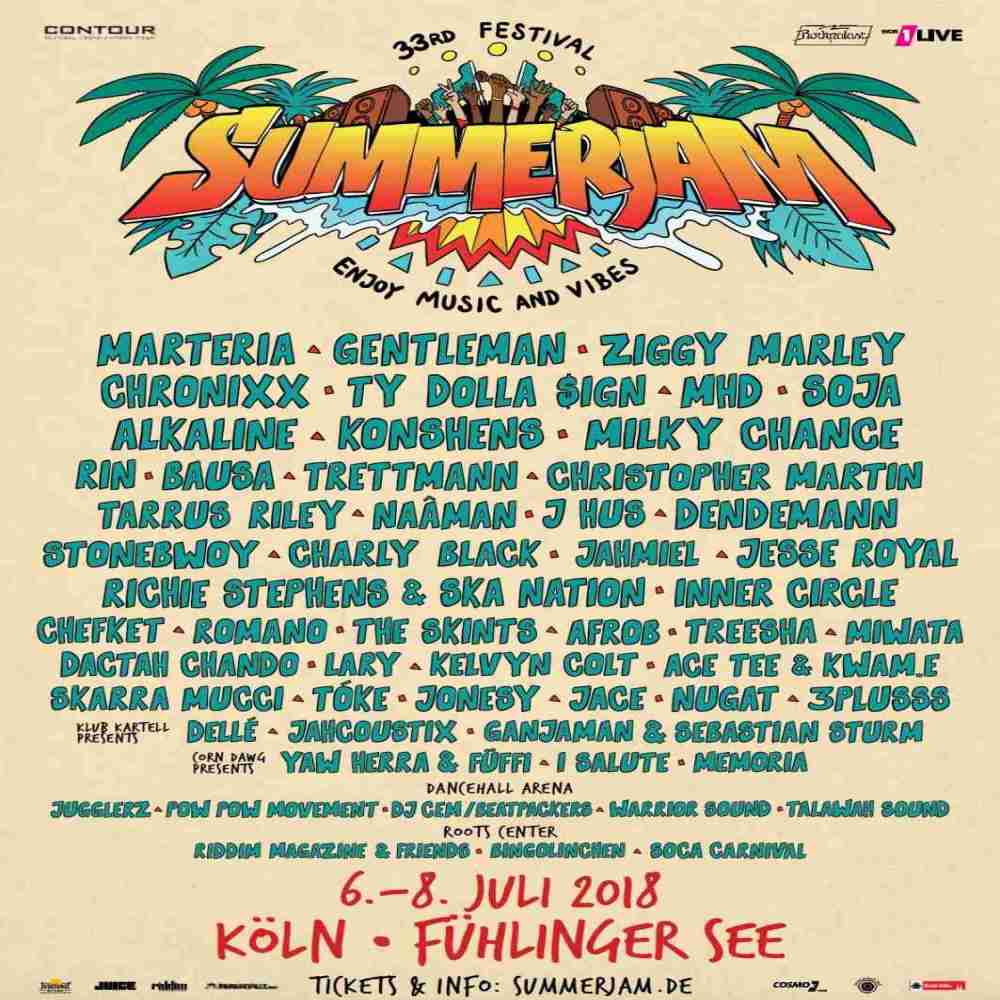 Reggae, Dancehall und Hip Hop Summerjam Festival startet in Köln