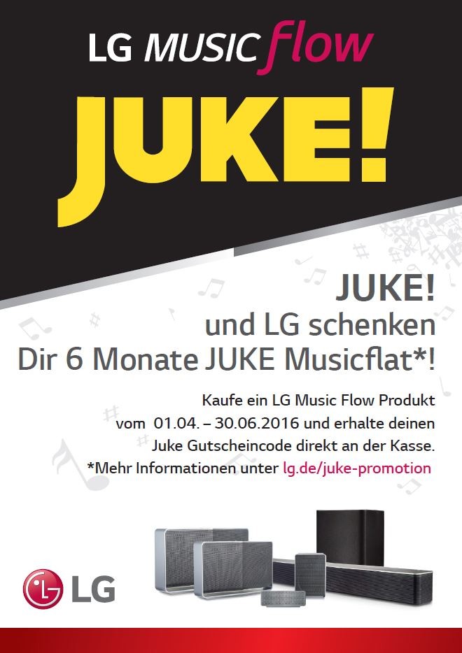 HiFi Noch eine Woche: LG-Soundbar kaufen und Streaming-Dienst JUKE gratis nutzen - News, Bild 1