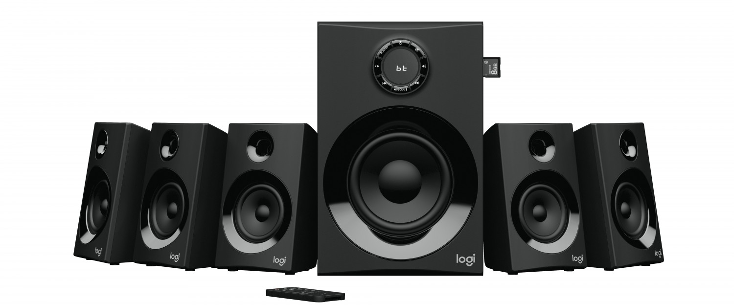Logitech Premiere: Surround-Sound-System mit Bluetooth von Logitech - SD-Karten und USB, Bild 1 HiFi Premiere: Surround-Sound-System mit Bluetooth von Logitech - SD-Karten und USB - News, Bild 1