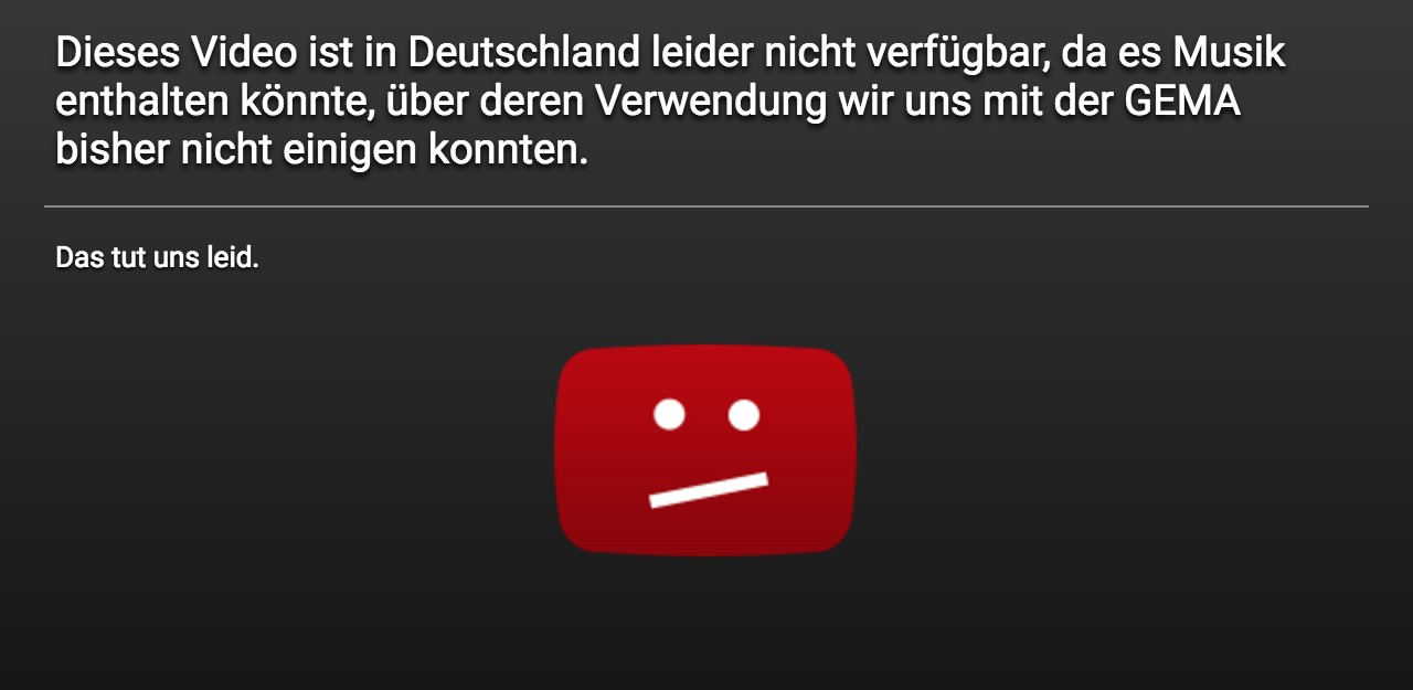 mobile Devices Schluss mit gesperrten Musikvideos: YouTube und Gema einigen sich nach sieben Jahren, Bild 1 mobile Devices Schluss mit gesperrten Musikvideos: YouTube und Gema einigen sich nach sieben Jahren - News, Bild 1