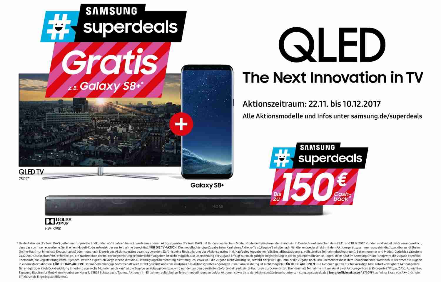 Samsung Beim Kauf von Fernsehern, Soundbars und UHD-Blu-ray-Playern: Samsung legt Smartphones dazu, Bild 1 Heimkino Beim Kauf von Fernsehern, Soundbars und UHD-Blu-ray-Playern: Samsung legt Smartphones dazu - News, Bild 1