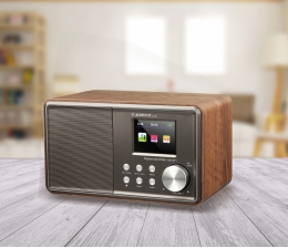 HiFi Digitalradio im Walnuss-Holzdesign: Albrecht DR 871 mit 2,4-Zoll-Farbdisplay - News, Bild 1