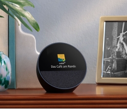 Marke: Amazon Amazon mit neuem Wecker Echo Spot - Uhrzeit, Wetter und Songtitel, Bild 1 Smart Home Amazon mit neuem Wecker Echo Spot - Uhrzeit, Wetter und Songtitel - News, Bild 1