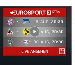 Amazon Fußball Bundesliga live: Eurosport-Player auch in der neuen Saison über Amazon Prime Video, Bild 1 TV Fußball Bundesliga live: Eurosport-Player auch in der neuen Saison über Amazon Prime Video - News, Bild 1