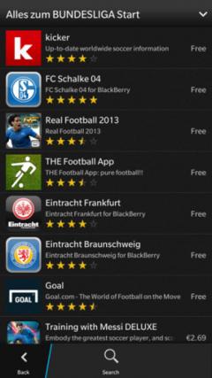 Blackberry BlackBerry App-Newsletter zur Fußball Bundesliga, Bild 1 mobile Devices BlackBerry App-Newsletter zur Fußball Bundesliga - News, Bild 1