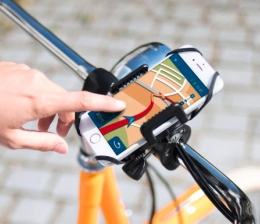 Hama Smartphone-Befestigung am Fahrradlenker macht Mobiltelefon zum Navi, Bild 1 mobile Devices Smartphone-Befestigung am Fahrradlenker macht Mobiltelefon zum Navi - News, Bild 1