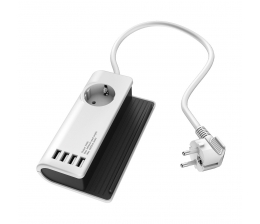 mobile Devices Vierfach USB-Tisch-Ladestation mit Steckdose von Hama - Bis zu 3.500 Watt - News, Bild 1