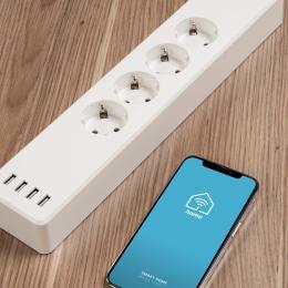 Marke: Hama Intelligente Steckdosenleiste von Hama mit vier WLAN-Steckdosen, Bild 1 Smart Home Intelligente Steckdosenleiste von Hama mit vier WLAN-Steckdosen - News, Bild 1