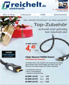 Heimkino Fehlt das HDMI-Kabel zum neuen Fernseher? High-Qualitiy-HDMI-Kabel nur 4,45 Euro, Bild 1 Heimkino Fehlt das HDMI-Kabel zum neuen Fernseher? High-Qualitiy-HDMI-Kabel nur 4,45 Euro - News, Bild 1