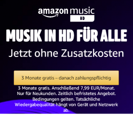 HiFi Amazon Music HD ab sofort für alle Abonnenten von Amazon Music Unlimited  - News, Bild 1