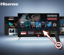 TV Hisense mit spezieller Wuaki.tv-Taste auf Fernbedienung - Filme in UHD streamen - News, Bild 1