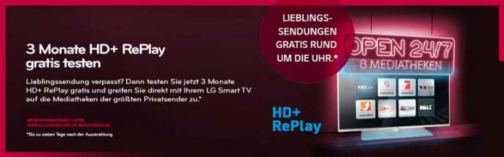 LG LG Smart-TVs jetzt mit neuer HD+ RePlay TV-App, Bild 1 TV LG Smart-TVs jetzt mit neuer HD+ RePlay TV-App - News, Bild 1
