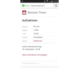 Metz Mobile TV-Programmierung für Metz-Fernseher - Neues Feature für Smartphone und Tablet, Bild 1 TV Mobile TV-Programmierung für Metz-Fernseher - Neues Feature für Smartphone und Tablet - News, Bild 1