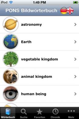 mobile Devices Ein Bild für jedes Wort - die neue Bildwörterbuch-App für Deutsch und Englisch von PONS - News, Bild 1