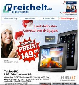 mobile Devices Last-Minute-Geschenkideen: Tablet-PC nur 149,00 Euro, Bild 1 mobile Devices Last-Minute-Geschenkideen: Tablet-PC nur 149,00 Euro - News, Bild 1