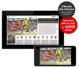 mobile Devices Vodafone zeigt Bundesliga bei Sky künftig auf Tablet, Smartphone und Fernseher, Bild 1 mobile Devices Vodafone zeigt Bundesliga bei Sky künftig auf Tablet, Smartphone und Fernseher - News, Bild 1
