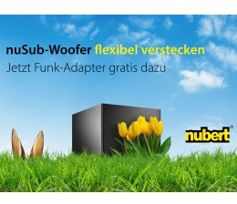 HiFi Nubert-Frühjahrsaktion: nuSub Woofer flexibel verstecken – Funkadapter gratis zu jedem Subwoofer - News, Bild 1