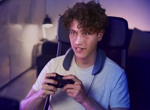 Panasonic Gaming-Nacken-Lautsprecher von Panasonic für Surround-Sound, Bild 1 Produktvorstellung Gaming-Nacken-Lautsprecher von Panasonic für Surround-Sound - News, Bild 1