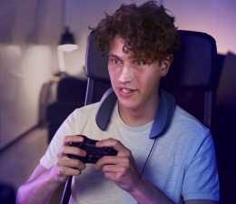 Panasonic Gaming-Nacken-Lautsprecher von Panasonic für Surround-Sound ist da, Bild 1 Produktvorstellung Gaming-Nacken-Lautsprecher von Panasonic für Surround-Sound ist da - News, Bild 1