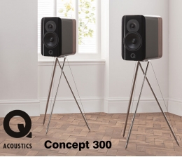 Q Acoustics Kompakter Lautsprecher Concept 300 von Q Acoustics - Neuartiger Standfuß, Bild 1 HiFi Kompakter Lautsprecher Concept 300 von Q Acoustics - Neuartiger Standfuß - News, Bild 1