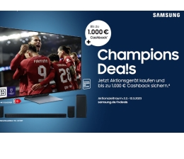 TV Bis zu 1.000 Euro zurück: Samsung-Aktion für Flat-TVs und Soundbars bis zum 12. März - News, Bild 1