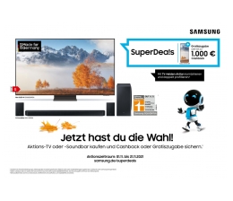 Samsung Neue Cashback-Aktion von Samsung: Bis zu 1.000 Euro zurück oder Zugabe, Bild 1 TV Neue Cashback-Aktion von Samsung: Bis zu 1.000 Euro zurück oder Zugabe - News, Bild 1