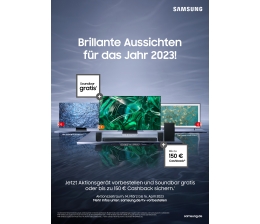 Marke: Samsung Noch diese Woche: Cashback oder Gratis-Soundbar beim Kauf von neuen Samsung-TV-Modellen, Bild 1 TV Noch diese Woche: Cashback oder Gratis-Soundbar beim Kauf von neuen Samsung-TV-Modellen - News, Bild 1