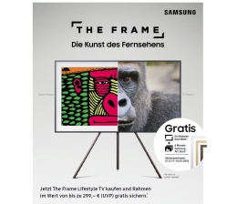 Samsung Nur noch bis zum 14. Januar: Samsung spendiert zweiten Rahmen für „The Frame“ ohne Aufpreis, Bild 1 TV Nur noch bis zum 14. Januar: Samsung spendiert zweiten Rahmen für „The Frame“ ohne Aufpreis - News, Bild 1