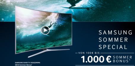 Samsung Nur noch eine Woche: Samsung erstattet TV-Käufern bis zu 1.000 Euro, Bild 1 TV Nur noch eine Woche: Samsung erstattet TV-Käufern bis zu 1.000 Euro - News, Bild 1