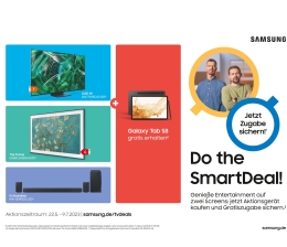 Marke: Samsung Samsung-Aktion bis 9. Juli: Gratis-Zugabe bei Kauf von Smart-TV oder Soundbar, Bild 1 TV Samsung-Aktion bis 9. Juli: Gratis-Zugabe bei Kauf von Smart-TV oder Soundbar - News, Bild 1