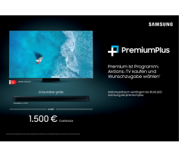 Samsung Samsung verlängert PremiumPlus Aktion bis in den Mai, Bild 1 TV Samsung verlängert PremiumPlus Aktion bis in den Mai - News, Bild 1