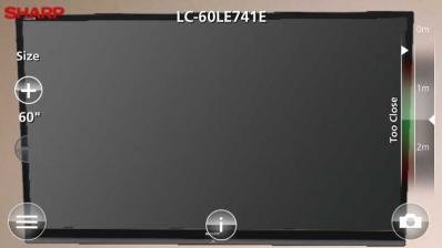 Sharp Die neue Sharp Augmented Reality App – Die Bildschirmgröße schon vor dem Kauf prüfen, Bild 1 TV Die neue Sharp Augmented Reality App – Die Bildschirmgröße schon vor dem Kauf prüfen - News, Bild 1